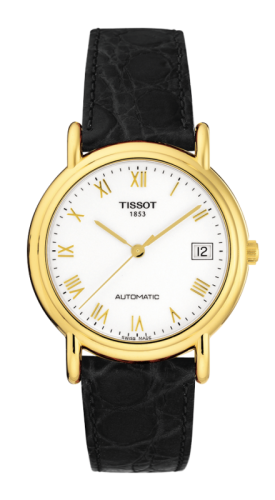 Tissot Carson Automatic 35.5 Yellow Gold / White / Strap